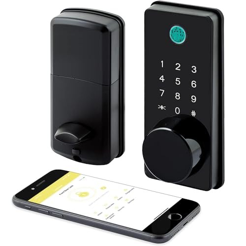 Smart Door Lock • Keyless Entry Deadbolt Door Lock • Multiple Entry Black