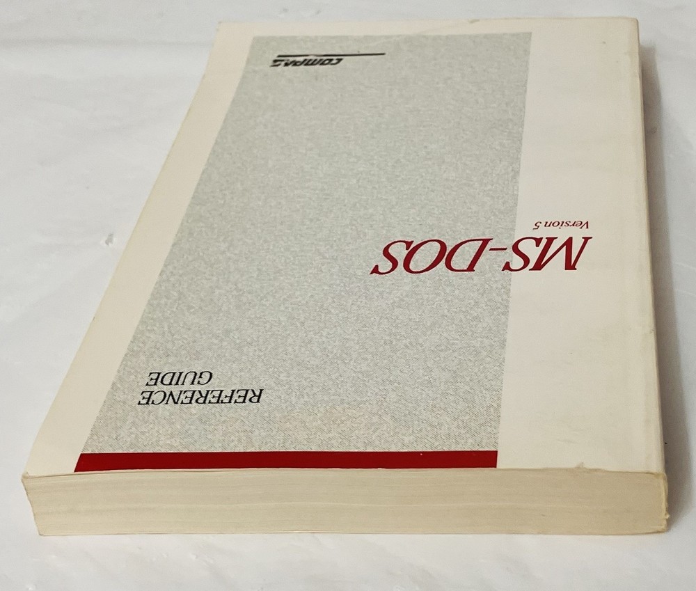 MS-DOS Version 5 Reference Guide Compaq Vintage Softcover User Manual PC DOS VG