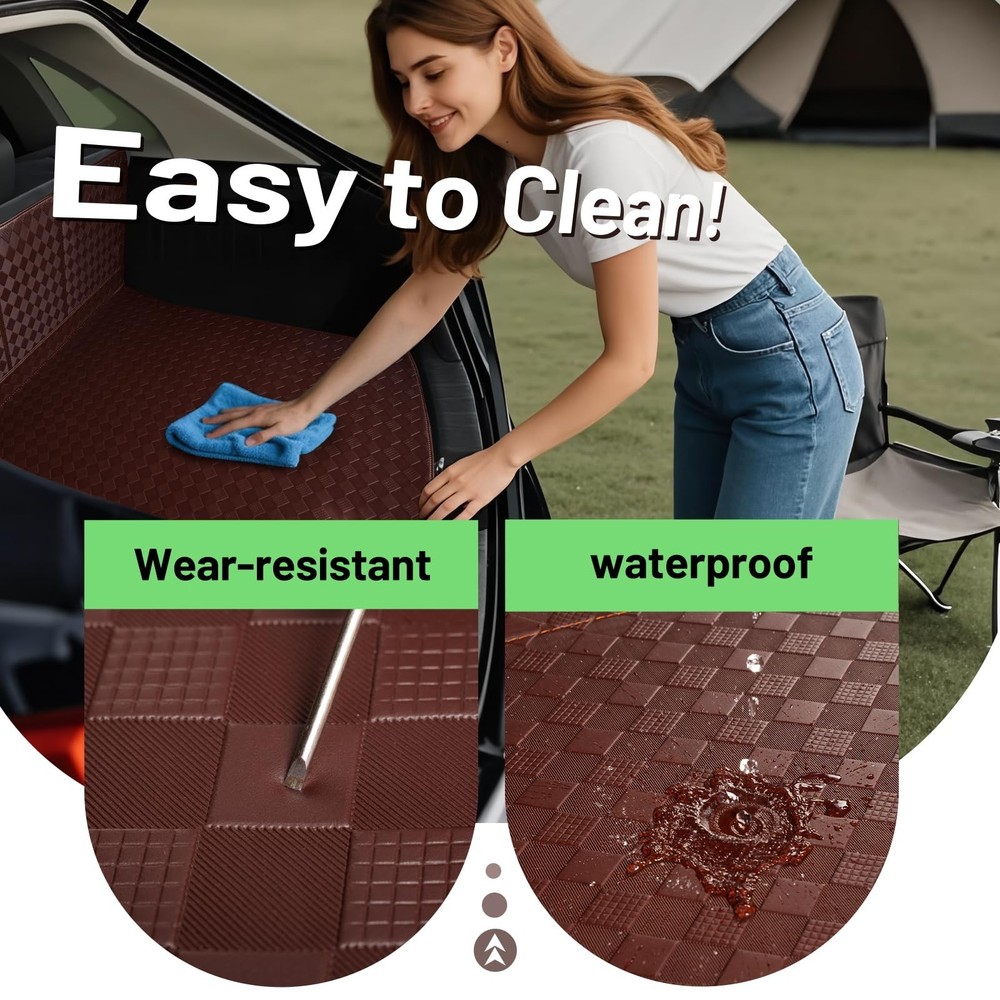 Cargo Mat Compatible with Ford Edge 2009-2014 Trunk Mat and Backrest Mat Acce...