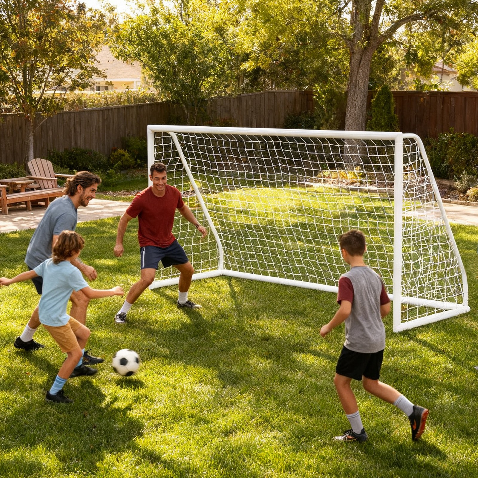 Portable Soccer Goal for Backyard 12x6FT Adults Soccer Net PVC Frame w/Carry Bag