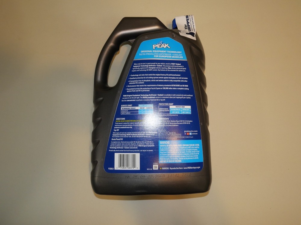 Engine Coolant / Antifreeze-GAS Peak PEBB53
