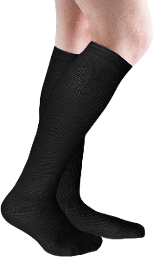 Venactive Graduated Compression Diabetic Socks, 15-20mmHg (Size: L) Black