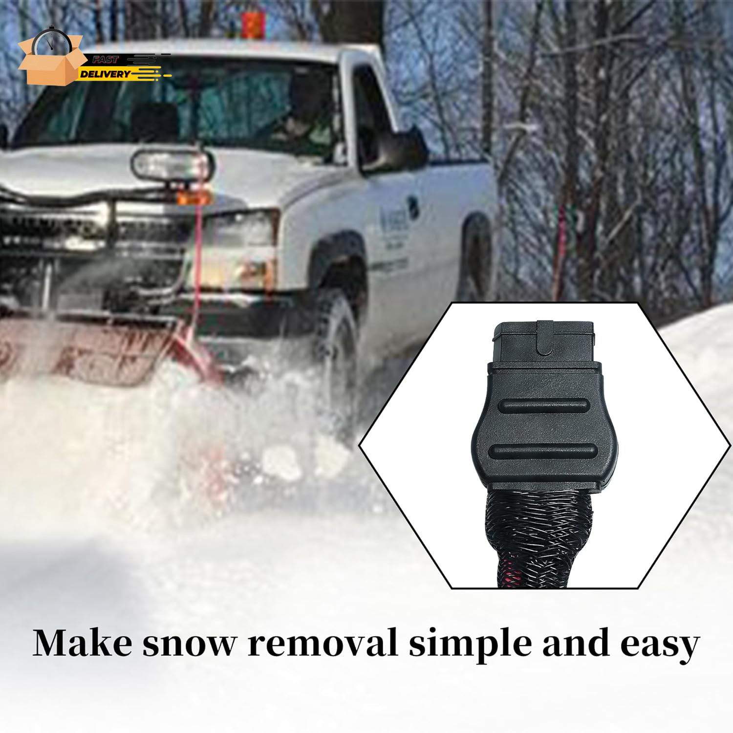 42014 42015 Truck & Plow Side Battery Cable Set for Western Snowex Fisher Blizz