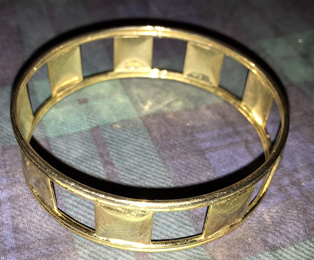 Vtg Unbranded Brass Bangle Bracelet