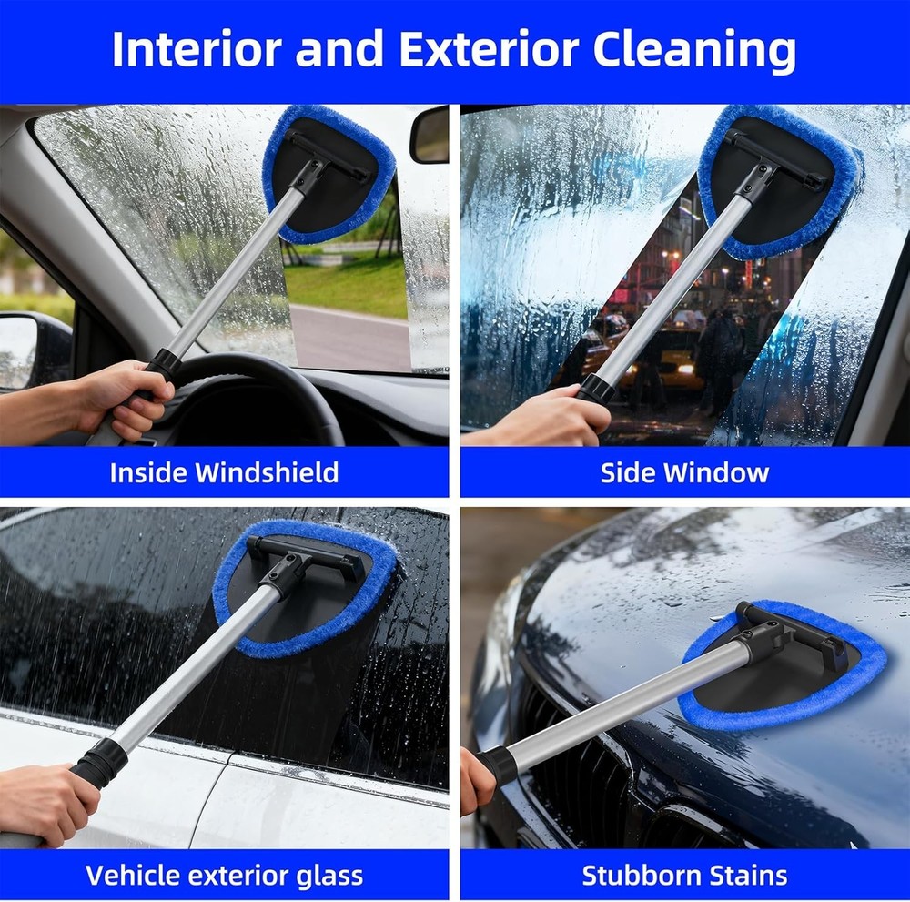 desin Windshield Cleaning Tool, Car Window Cleaner Blue