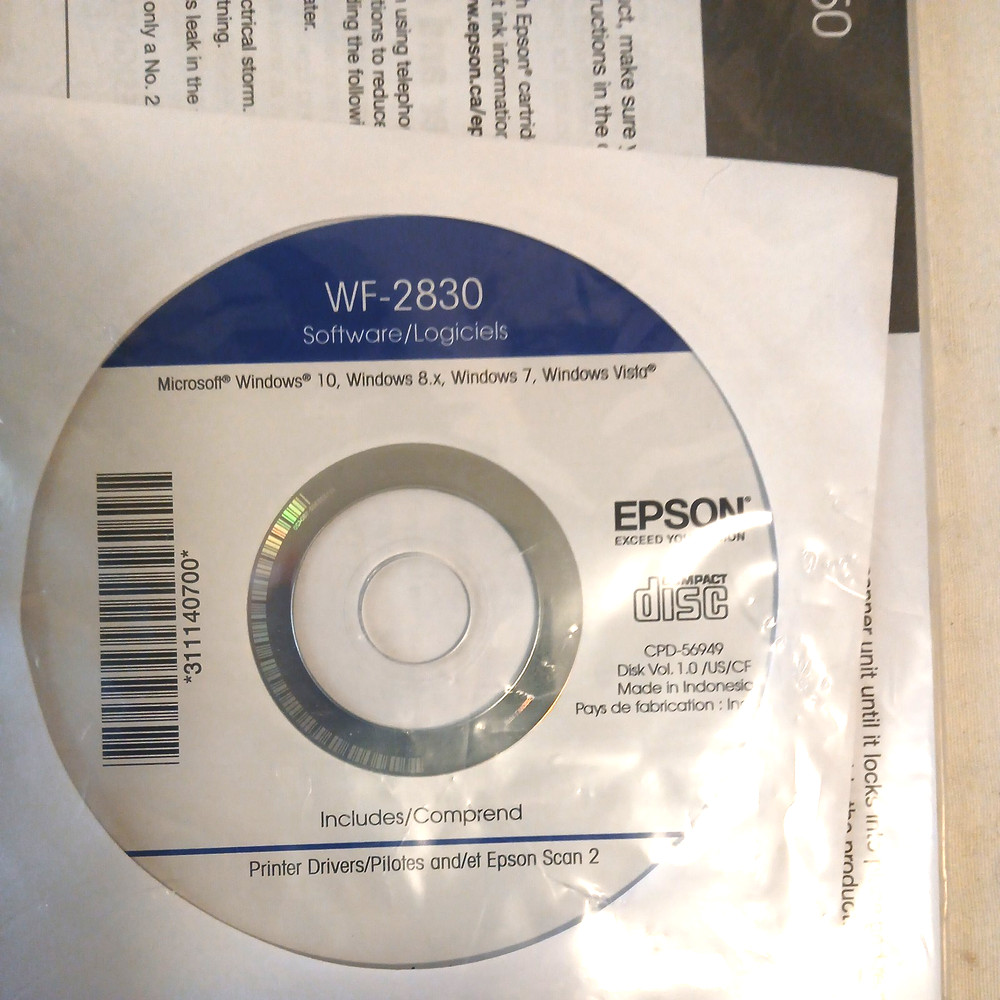 Epson WF-2030 Setup CD Driver Software Disc + Start Here Guide Pack