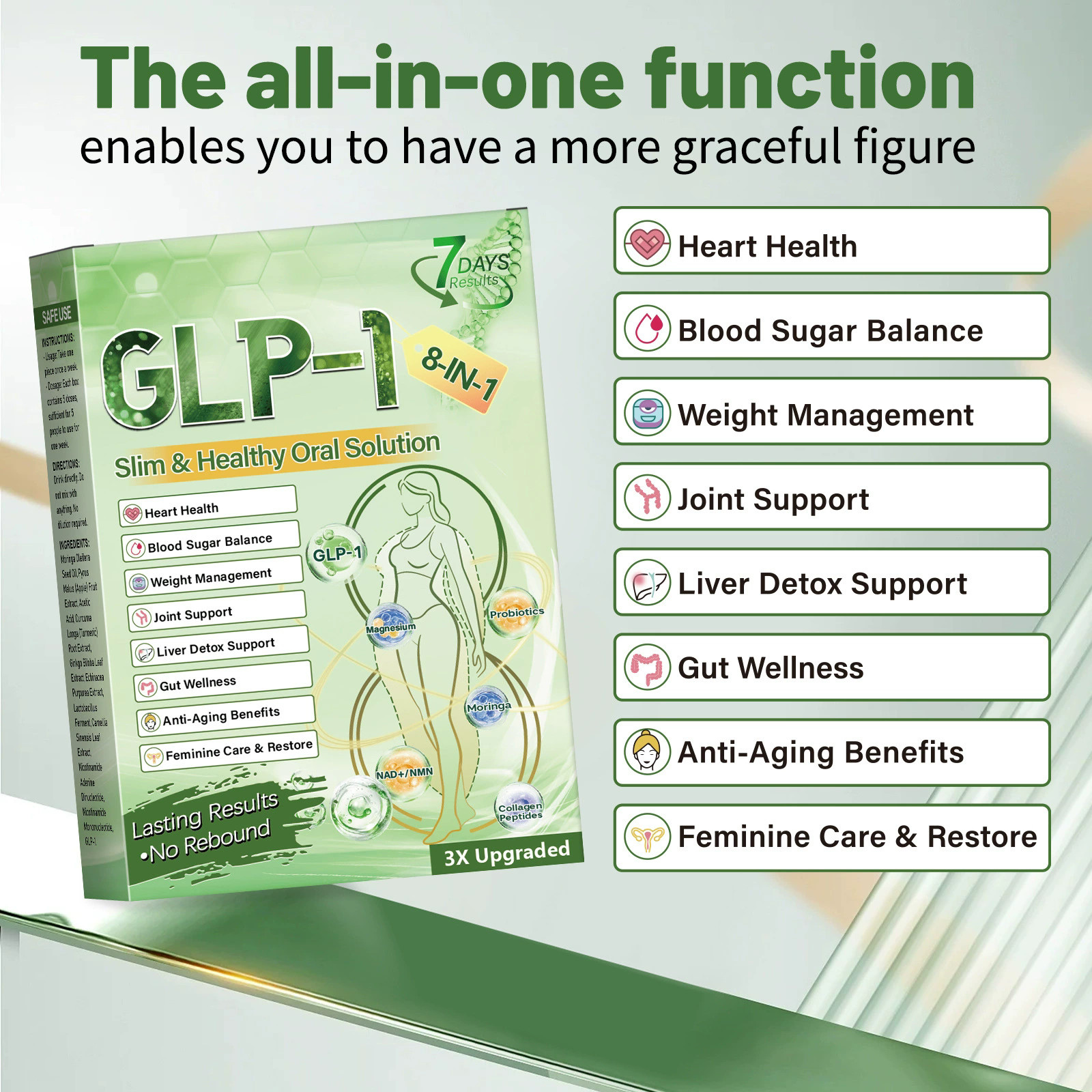 gl-18-in-1 Slim Healthy Oral Solution,Advanced Supplement Liquid Drops