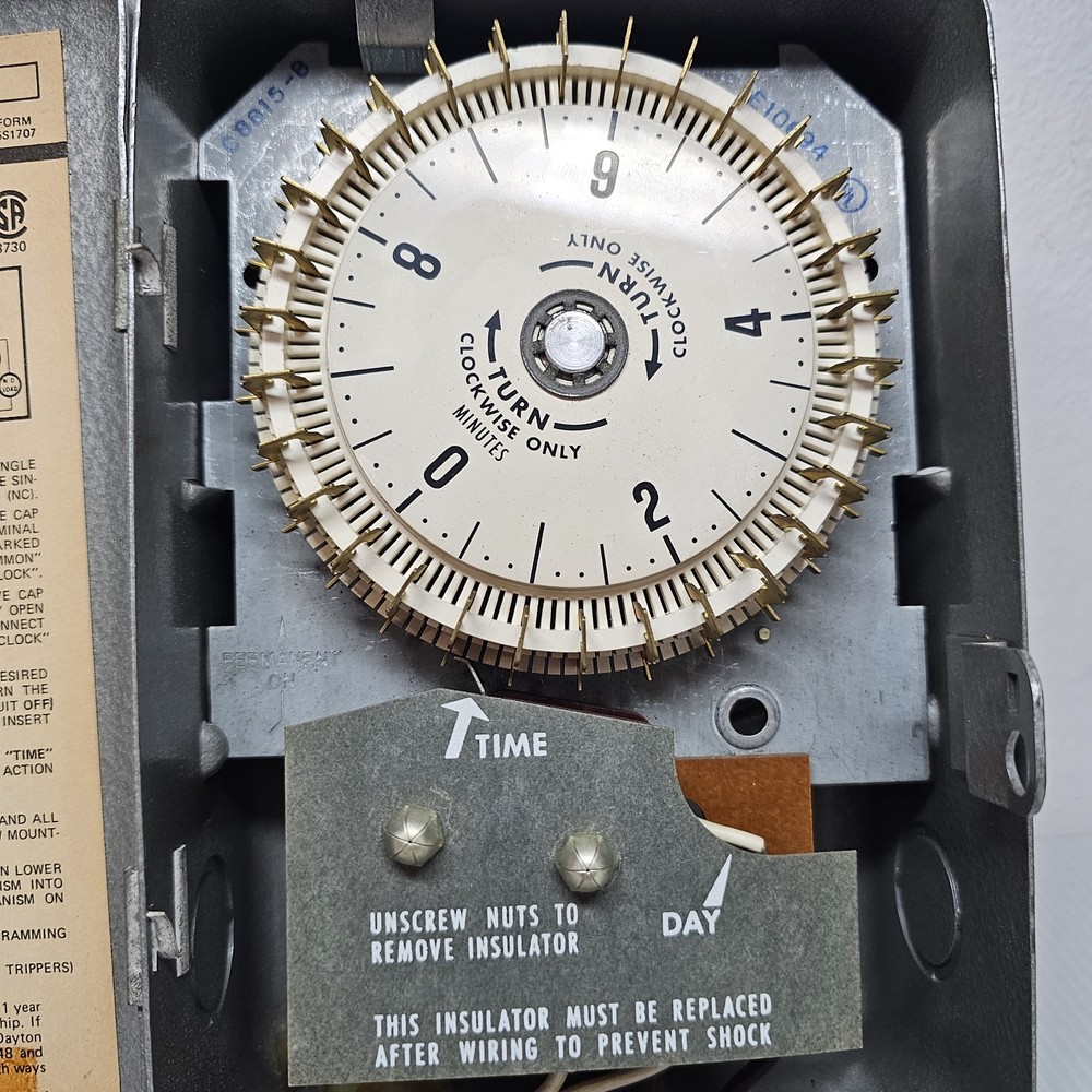 Vintage Dayton Time Switch Repeat Cycle Timer Model 2E355 TESTED WORKS