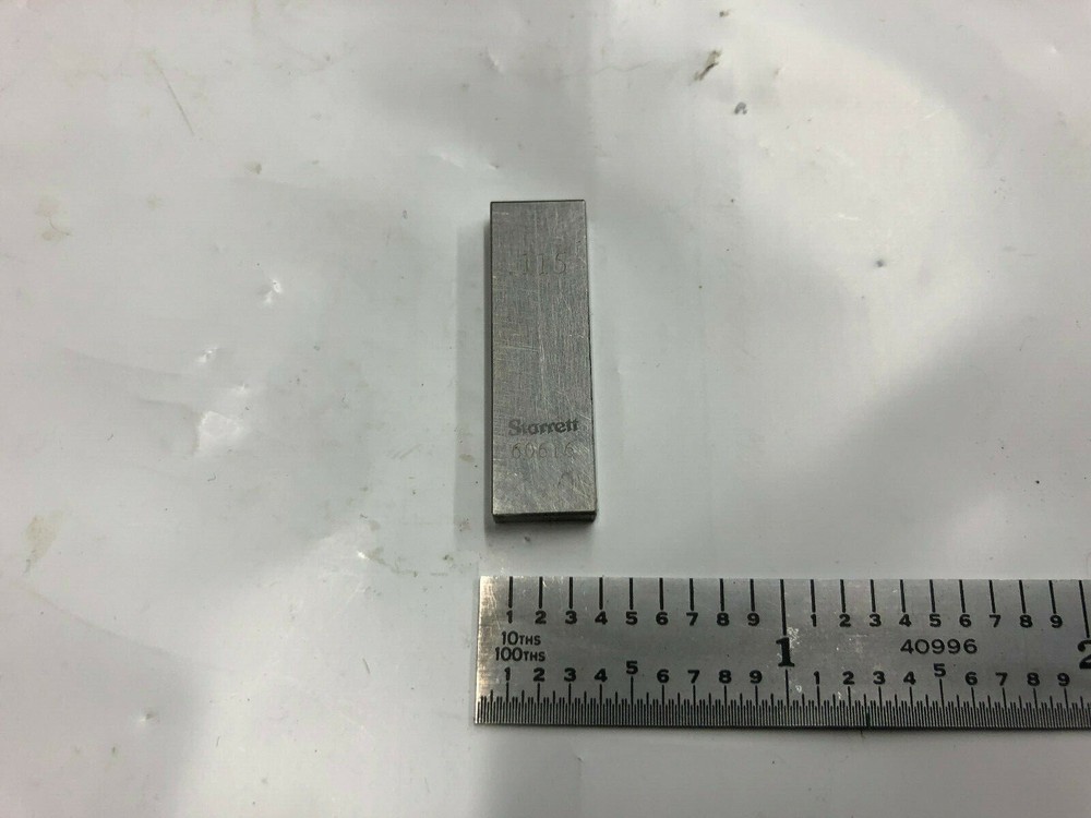 .115 Starrett Rectangular Steel Gage Gauge Block.