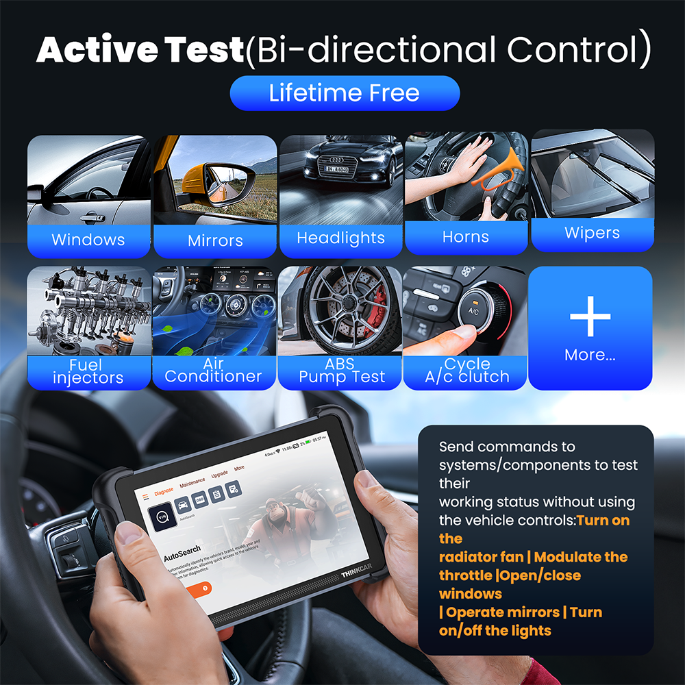 ThinkScan 689BT Bluetooth Car Diagnostic Scanner Tool CANFD & DOIP Active Test