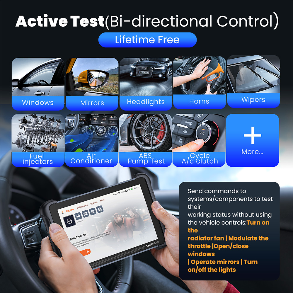 ThinkScan 689BT OBD2 Scanner Car Diagnostic Tool Bidirectional AutoAuth For FCA
