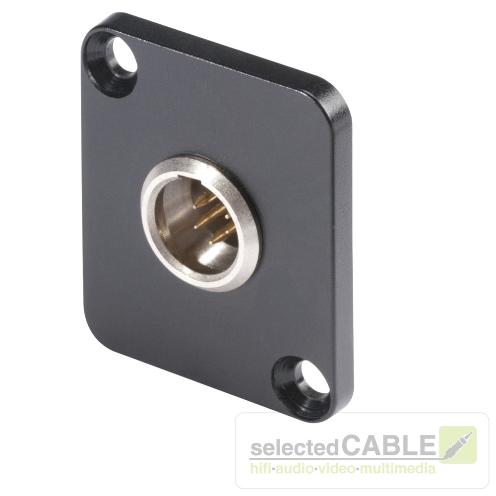 HICON Mini-XLR 5-in Built-in Plug Type D Flange Sysboxx Compatible