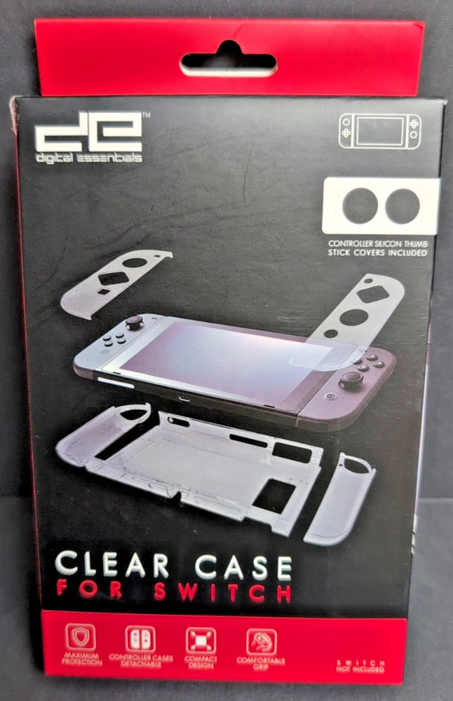 Digital Essentials Nintendo Switch Clear Protective Case New Open Box