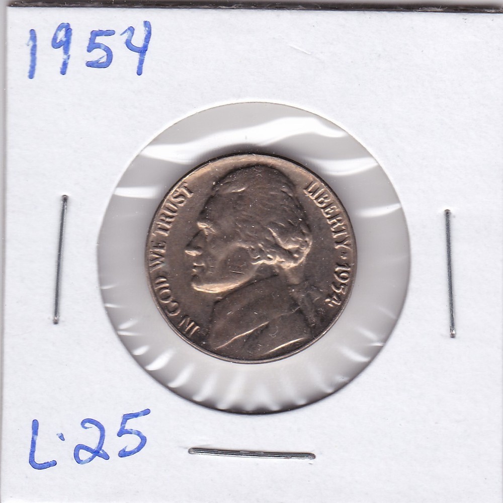 1954 Jefferson Nickel L25