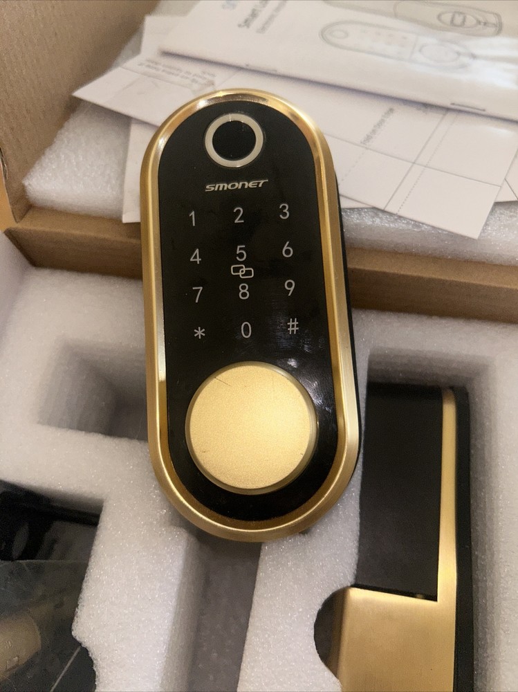 SMONET Smart Door Lock Deadbolt Fingerprint Keyless Entry Smart Keypad Bluetooth