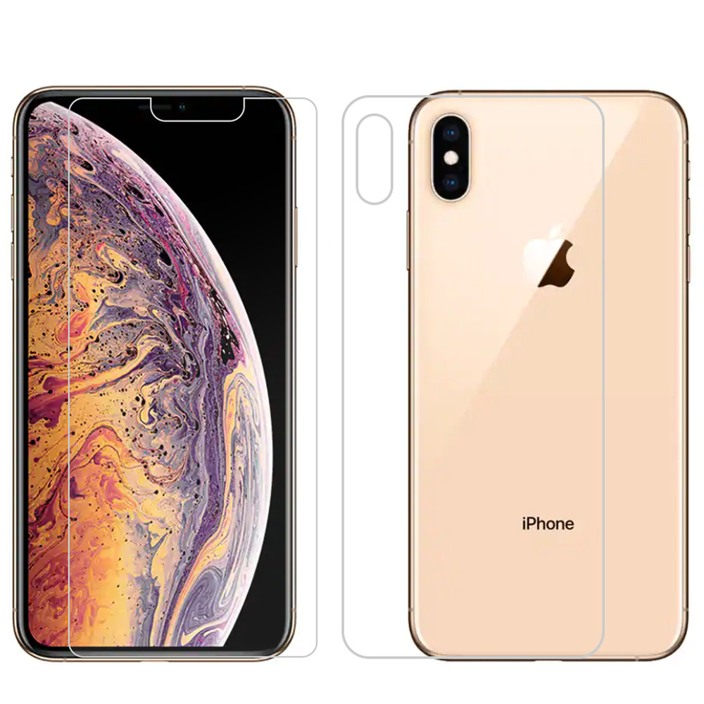 Front +Back Full Body Tempered Glass Screen Protector For Apple iPhone XR XS MAX