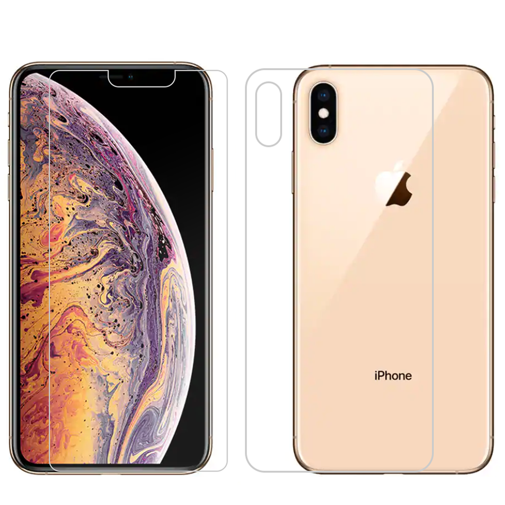 Front +Back Full Body Tempered Glass Screen Protector For Apple iPhone XR XS MAX