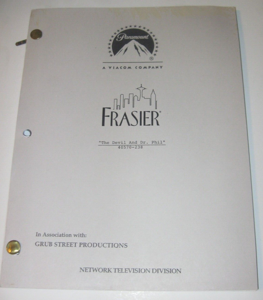FRASIER ORIGINAL SCRIPT 2003 SEASON 10 EPISODE "THE DEVIL AND DR. PHIL"
