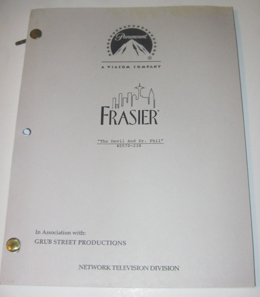 FRASIER ORIGINAL SCRIPT 2003 SEASON 10 EPISODE "THE DEVIL AND DR. PHIL"