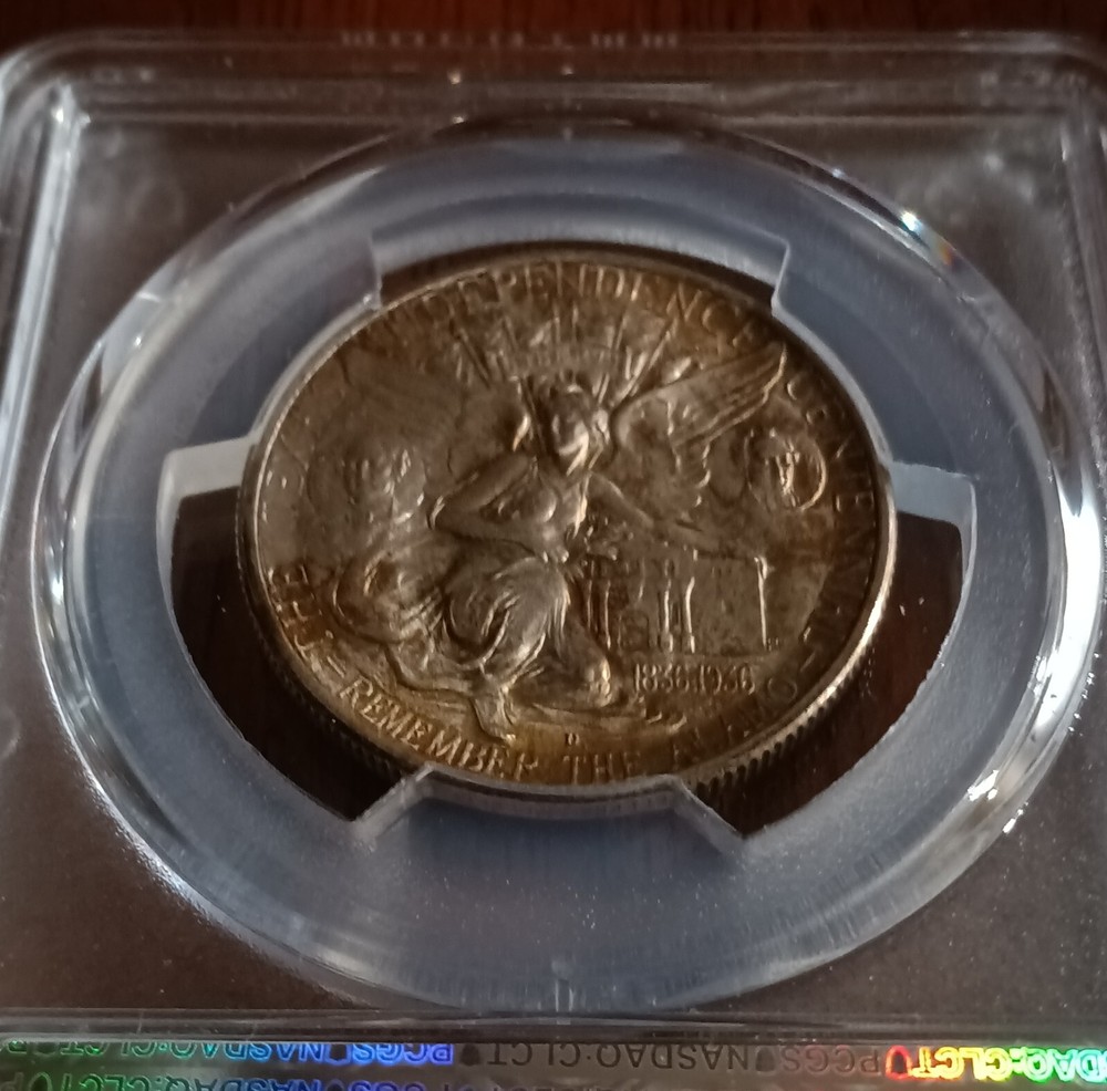 1937-D Texas commemorative half dollar, PCGS MS67; gem with superb toning
