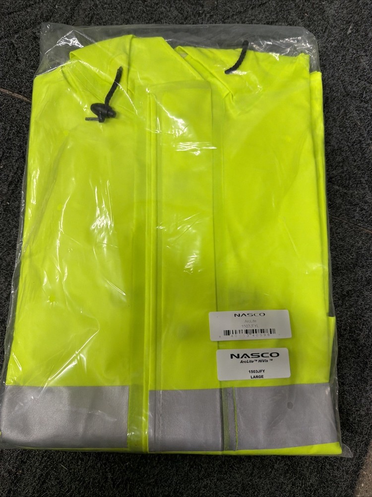 Nasco Arclite HIVis Arc Flash Rain Jacket 1503JFYL LARGE