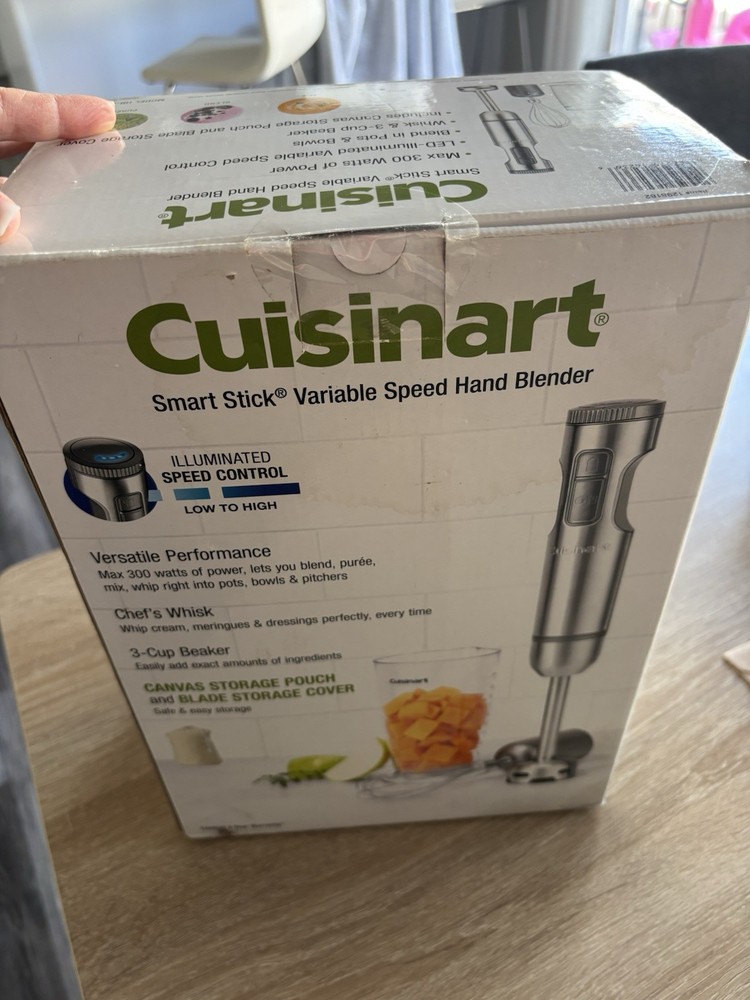 Cuisinart HB-600C Smart Stick Variable Speed Hand Blender NEW Sealed