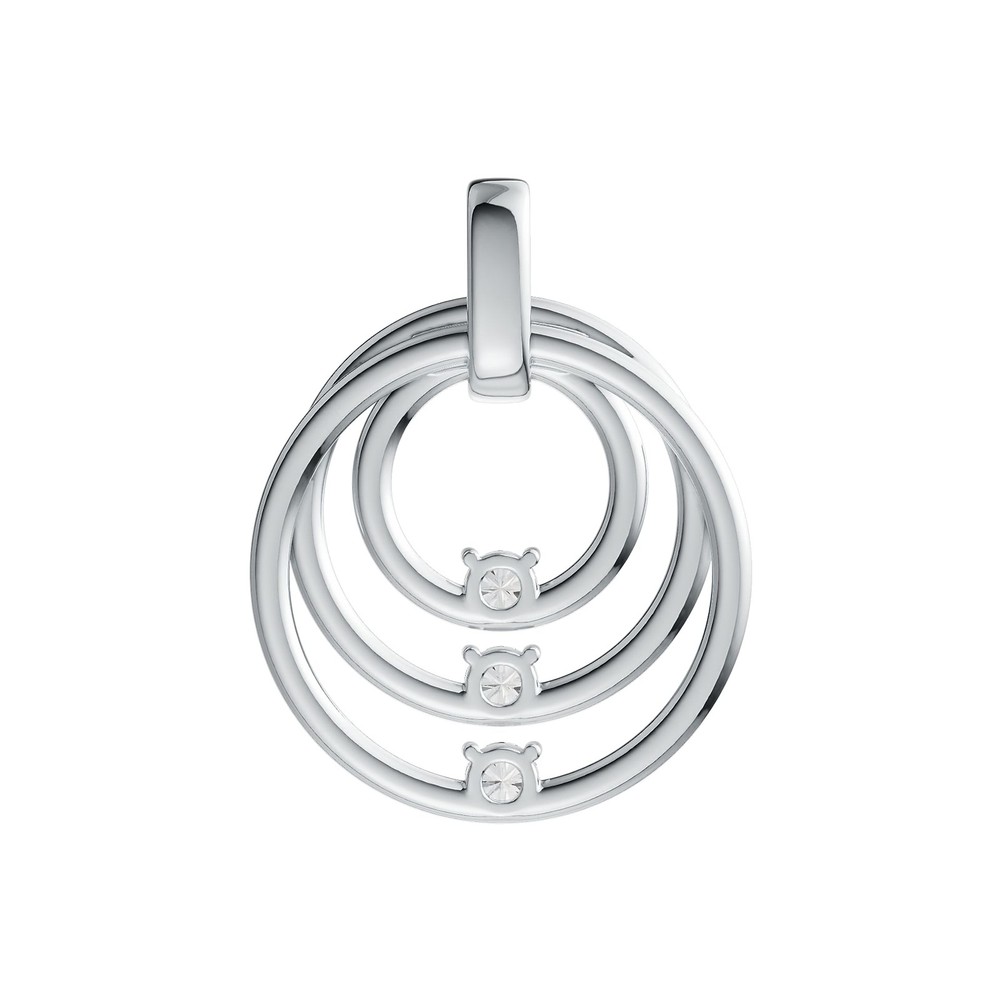 Sterling Silver Semi Mount Pendant Setting Round RD 3.5x3.5mm Trinity Loop