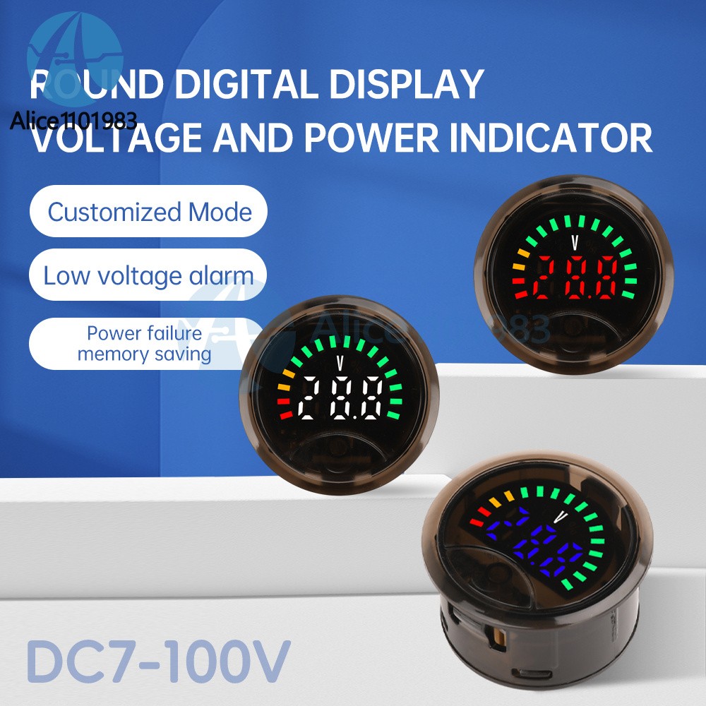 3318 DC7-100V Digital Voltage Electricity Indicator Voltmeter Panel Volt Meter