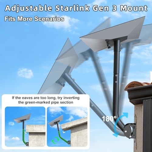 26" Starlink Gen 3 Mount, Alloy Rustproof, Weatherproof, Angle Adjustable,