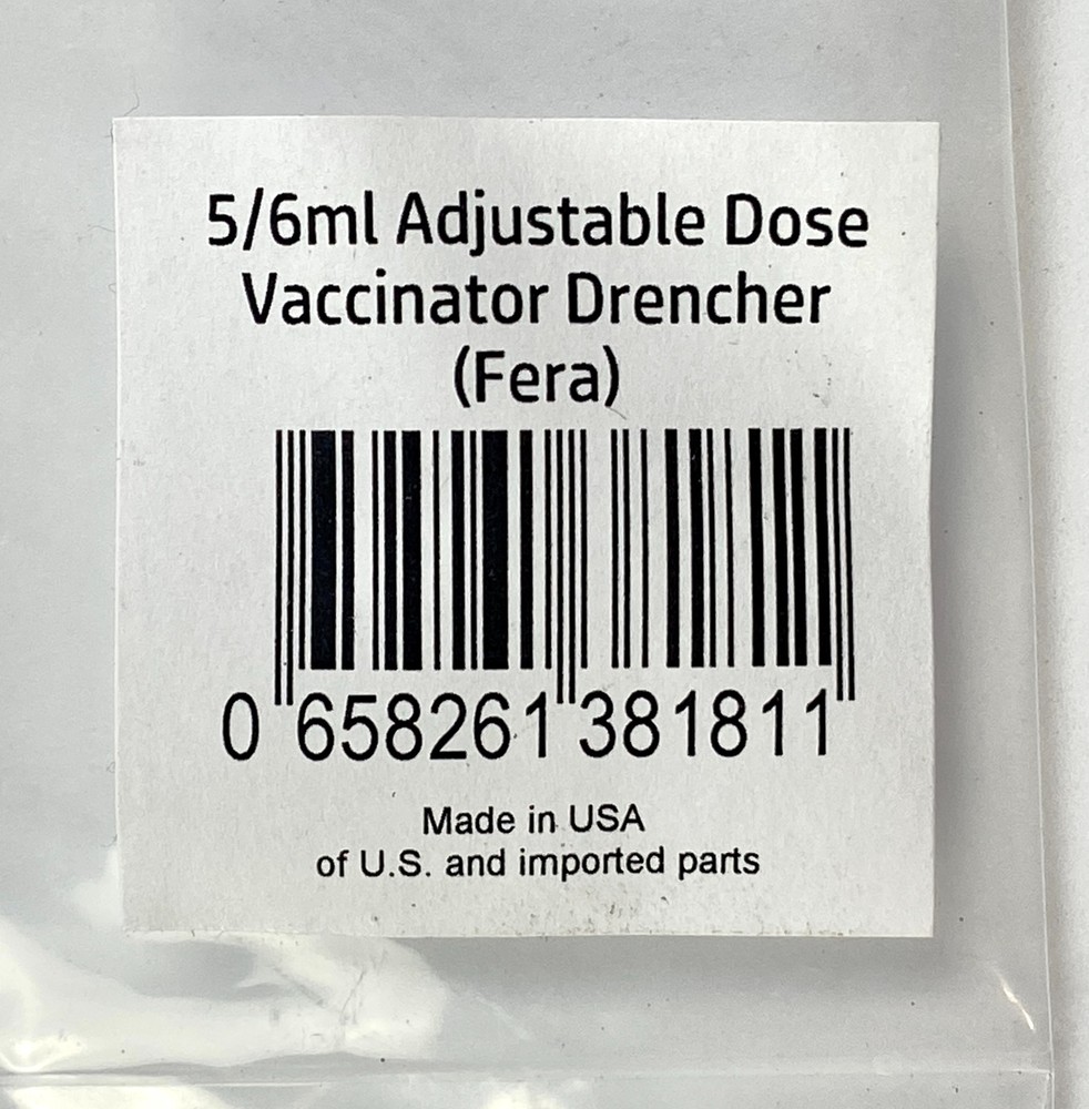 Neogen Adjustable Dose Vaccinator Drencher Ferappease 5ml /6ml