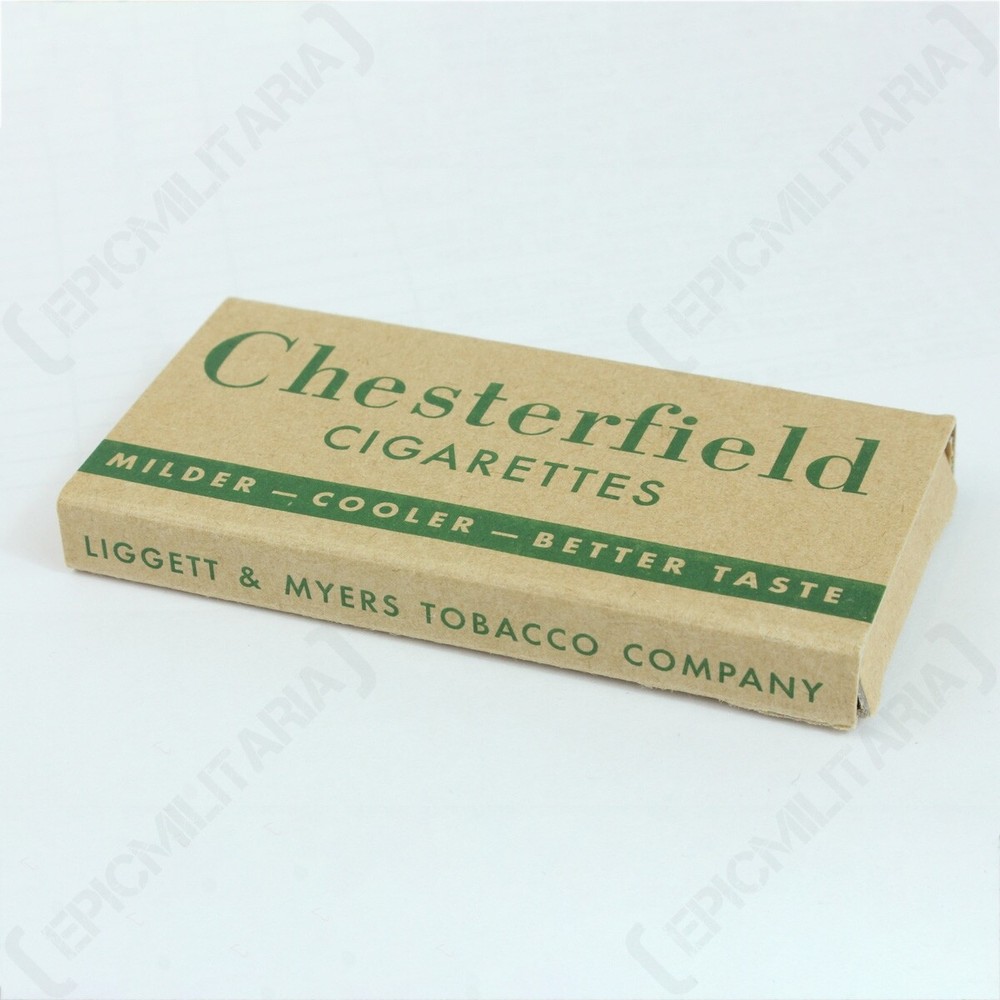 Reproduction WW2 US Chesterfield Cigarette Box - Pocket Litter