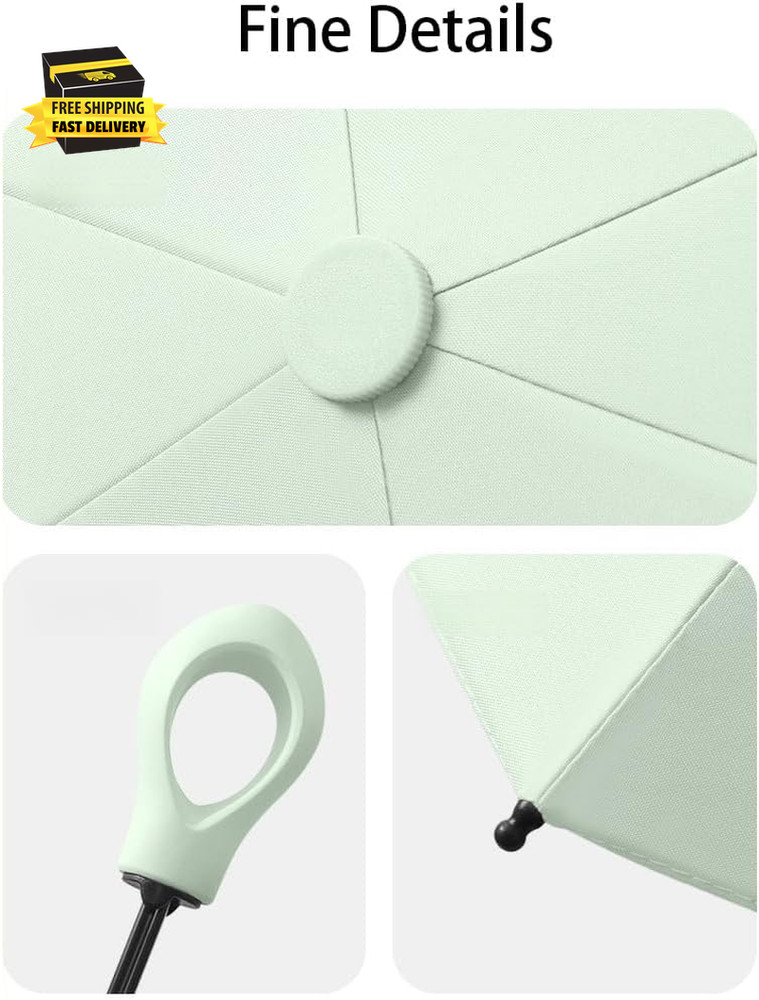 Mini Sun Travel Umbrella Ring Handle Coating Layer Fabric Compact Folding Purse