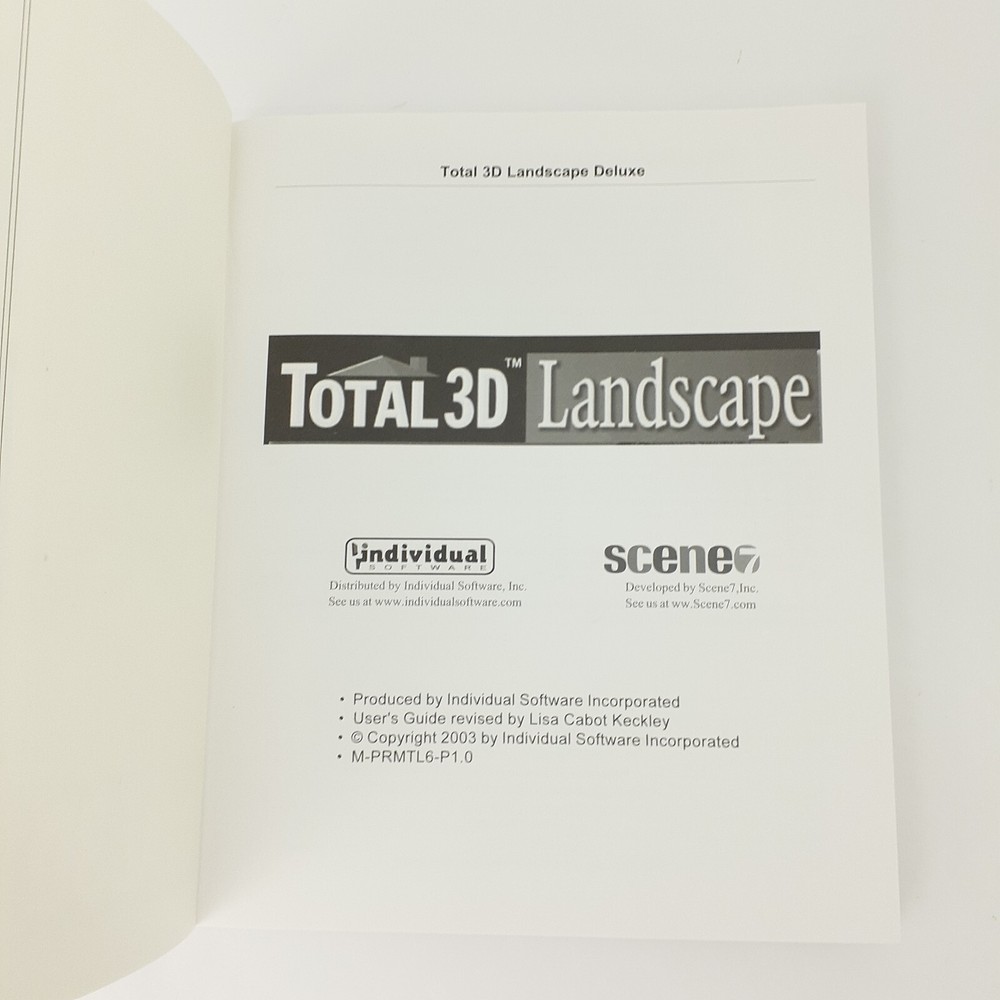 Total 3D Landscape Deluxe 6.0 software PC CD 3-Disc Set Guide 2003 Win XP/98