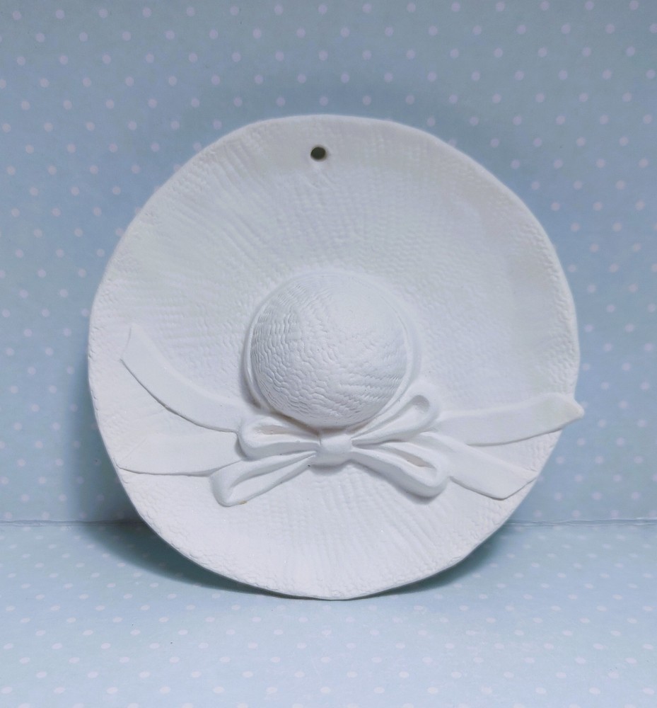 Hat Ornament ~ Ceramic Bisque Ready to Paint