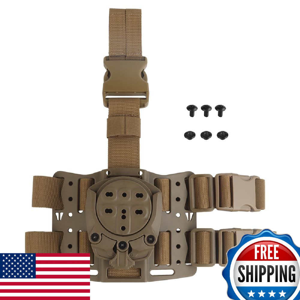 Hunting Gun Holster Adapter 360° Drop Leg Thigh Platform - Quick Release