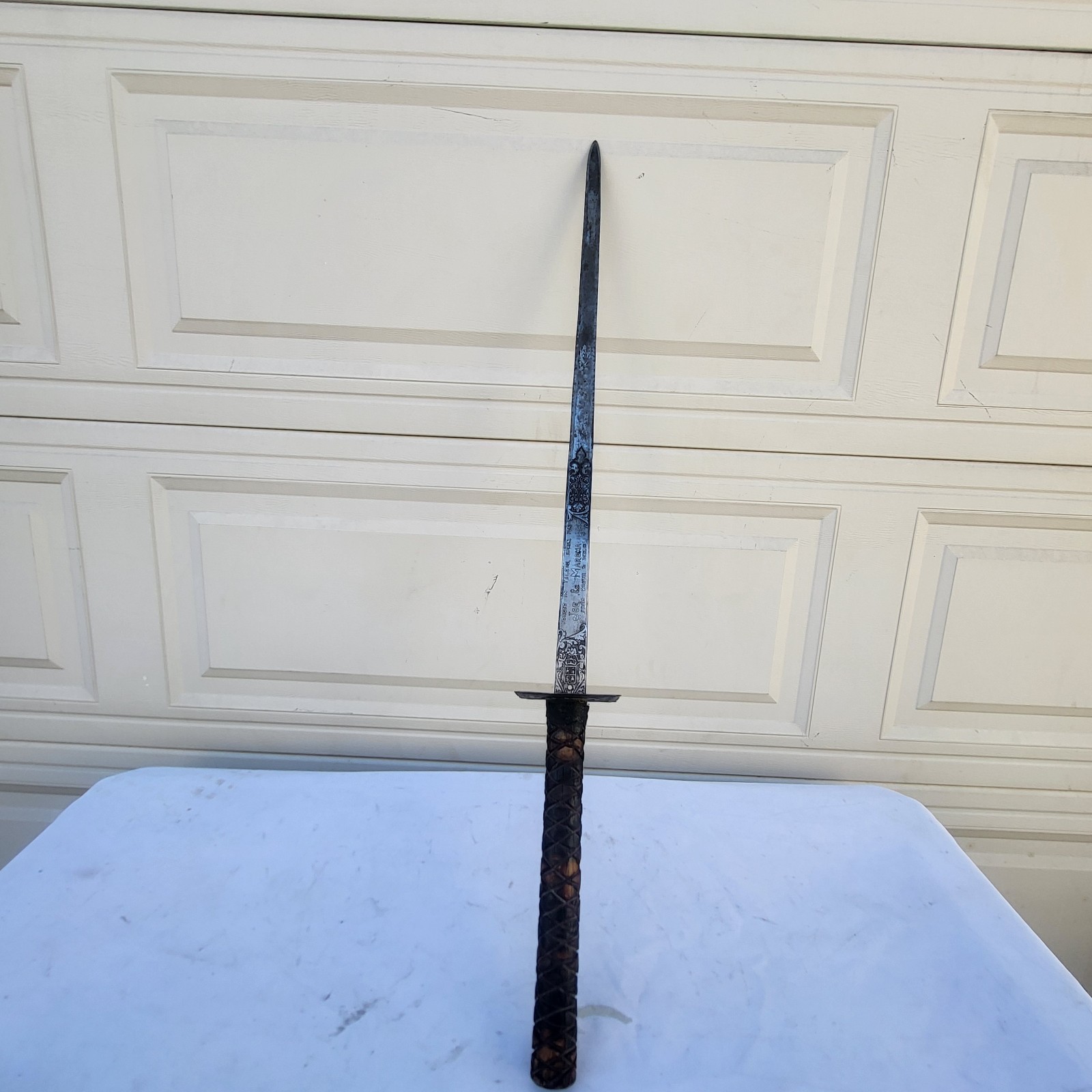 Very Unique Antique Toledo Spain Steel Sharp Sword