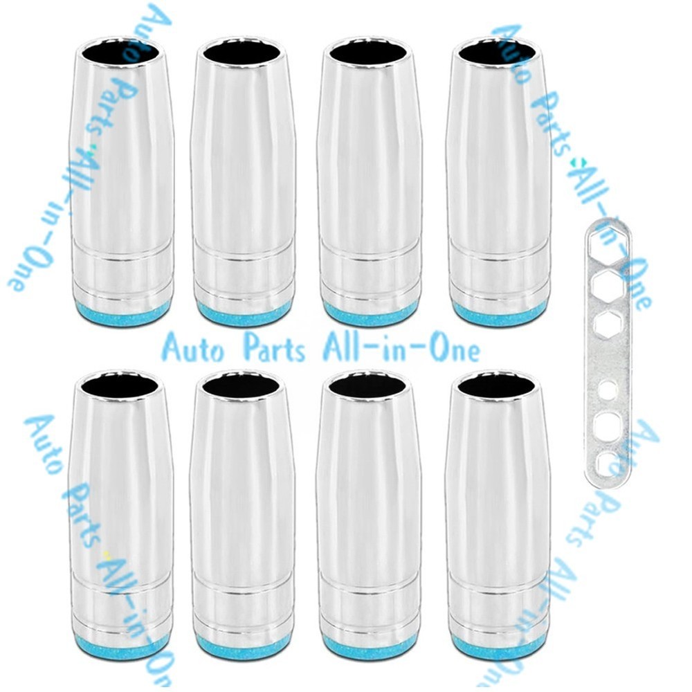 Complete Consumable Set for MIG Welding Includes 8 Gas Nozzles and Spanner