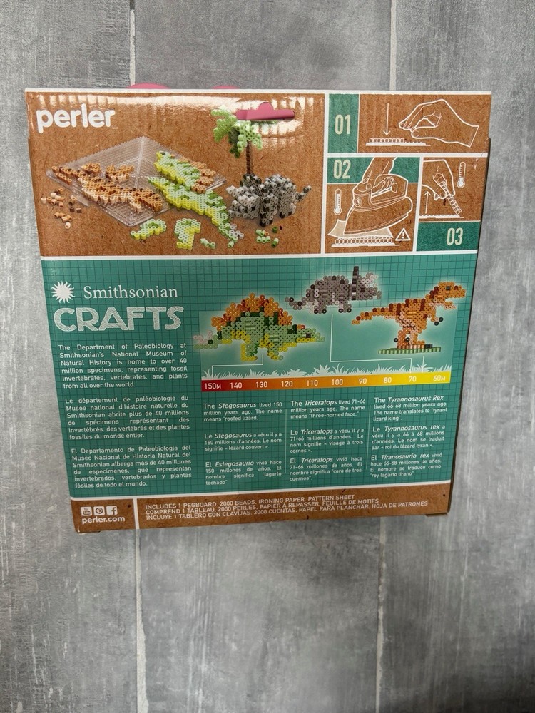 Perler Fused Bead Activity Kit-Smithsonian 3D Dinosaurs