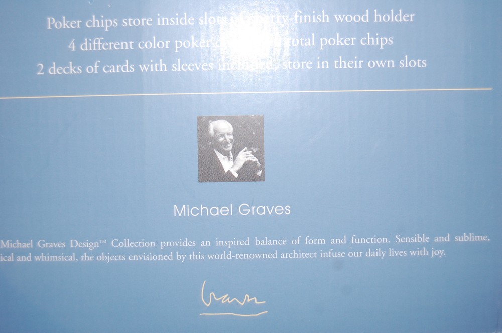 NIB Michael Graves Design Poker Set