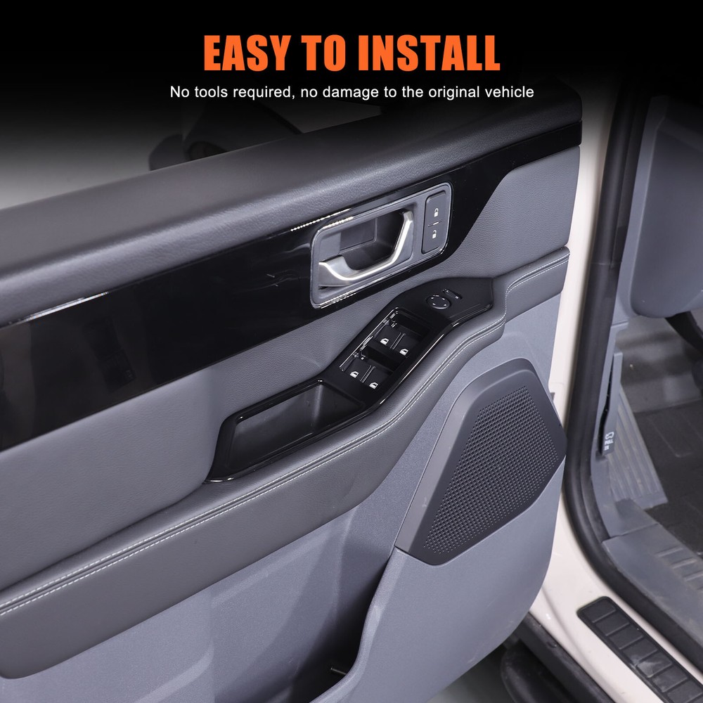 Gloss Black Power Window Switch Button Trim Frame For Ineos Grenadier