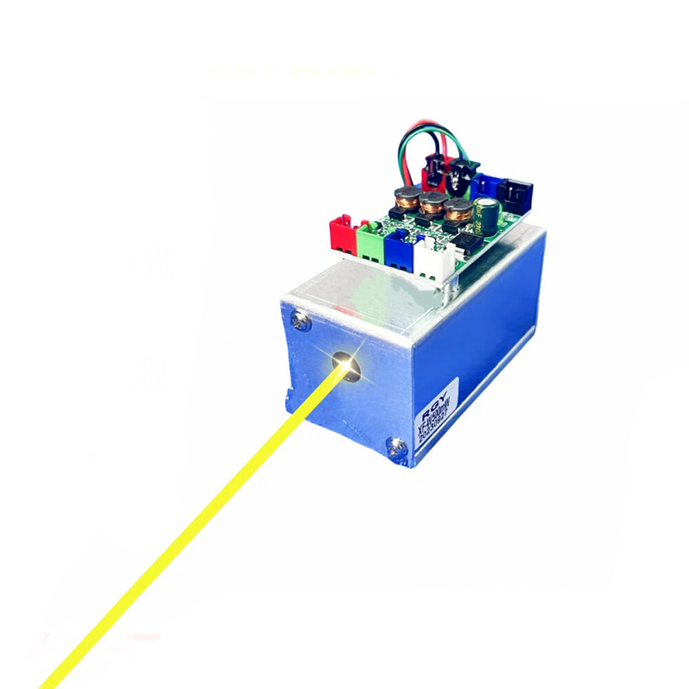 500mW Yellow Laser Synthesis Gold Light Source Research Detection Laser Module