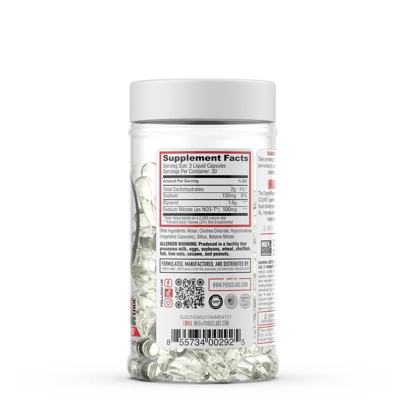 Purus Labs® NOXygen Liquid Capsules - Pre-Workout Accelerator 90 Caps