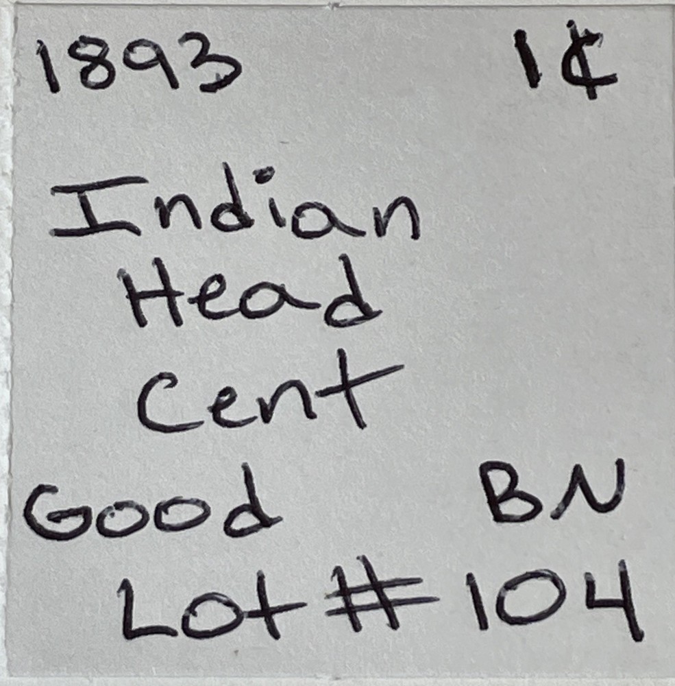 1893 1¢ Indian Head Cent Good BN