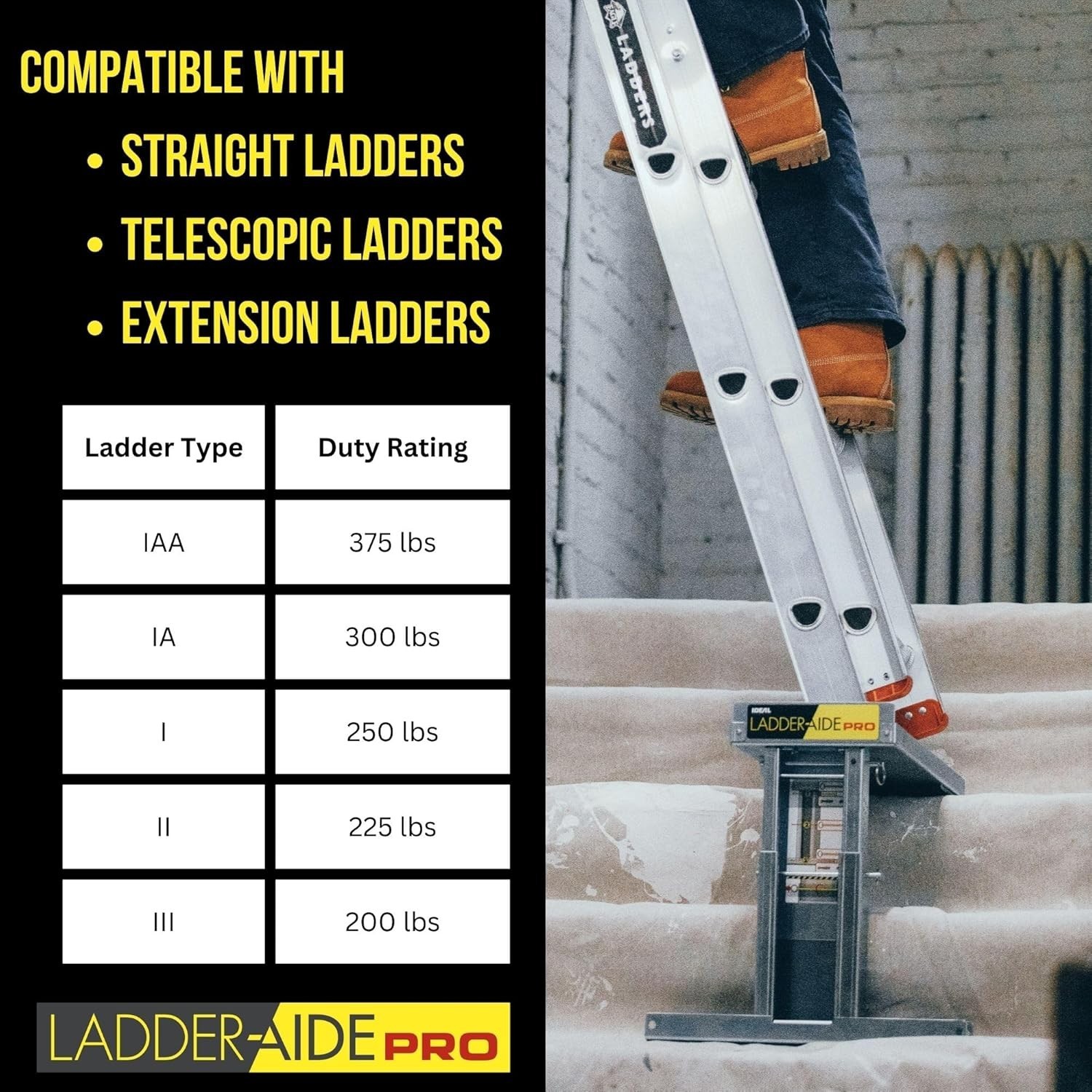Ladder Extender and Stabilizer for Single and Extension Ladders, Easy Setup