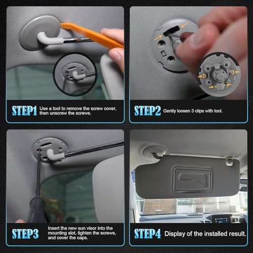 Sun Visor Driver&Passenger Side for 2011-2019 Chevy Cruze, Left & Right Side