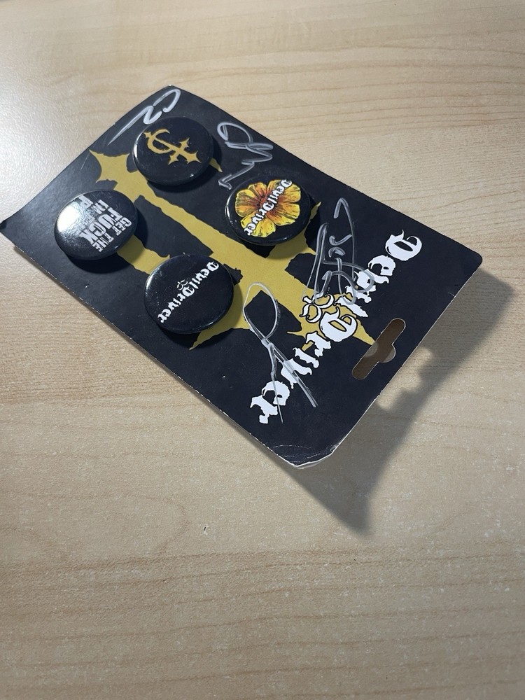 Devildriver Band Autograph - 4 Button Set