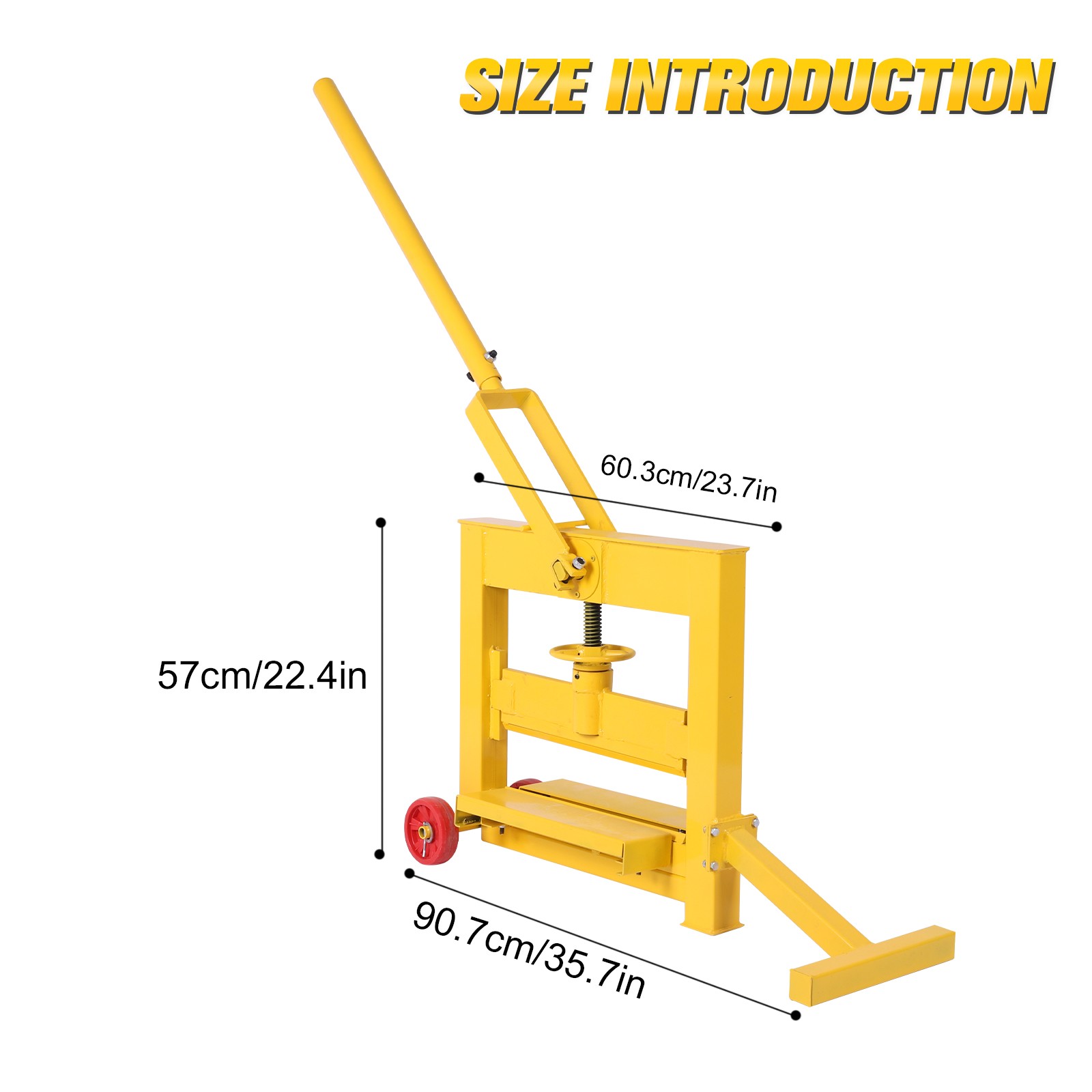 Manual Stone Brick Cutter Paving Tool Block Splitter Cutting Machine with Wheels