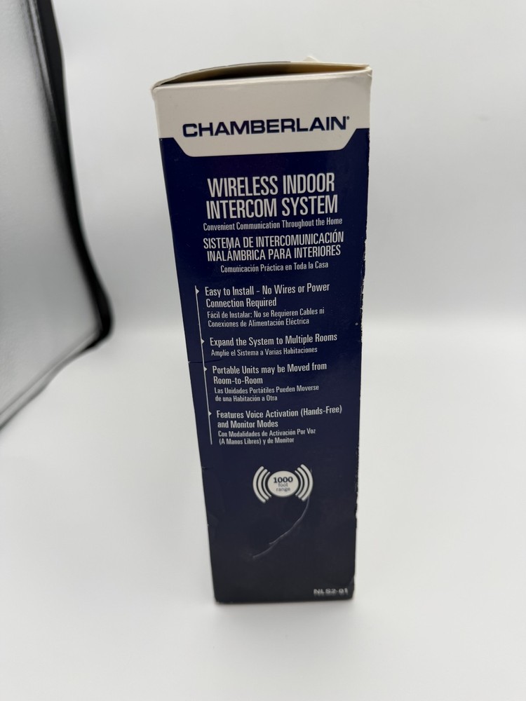 Chamberlain NLS2 Wireless Portable Indoor Intercom-Double Unit READ