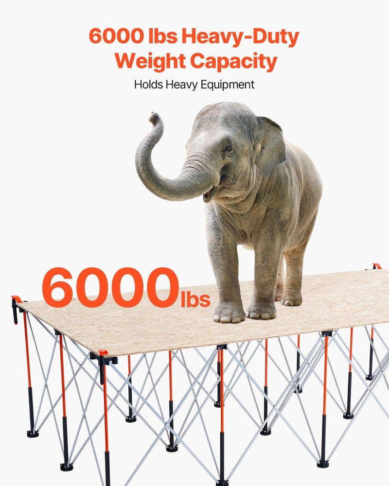 6000lb 8.05x4.13ft Portable Folding Workstand & Collapsible Design