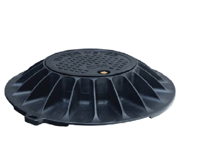 Meter Box Ring and Cover, 12" locking cover with ring for 15"-21" meter Boxes